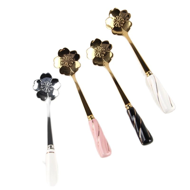 Kitchen Gadgets Gold - Talheres de café mexendo colher cerâmica