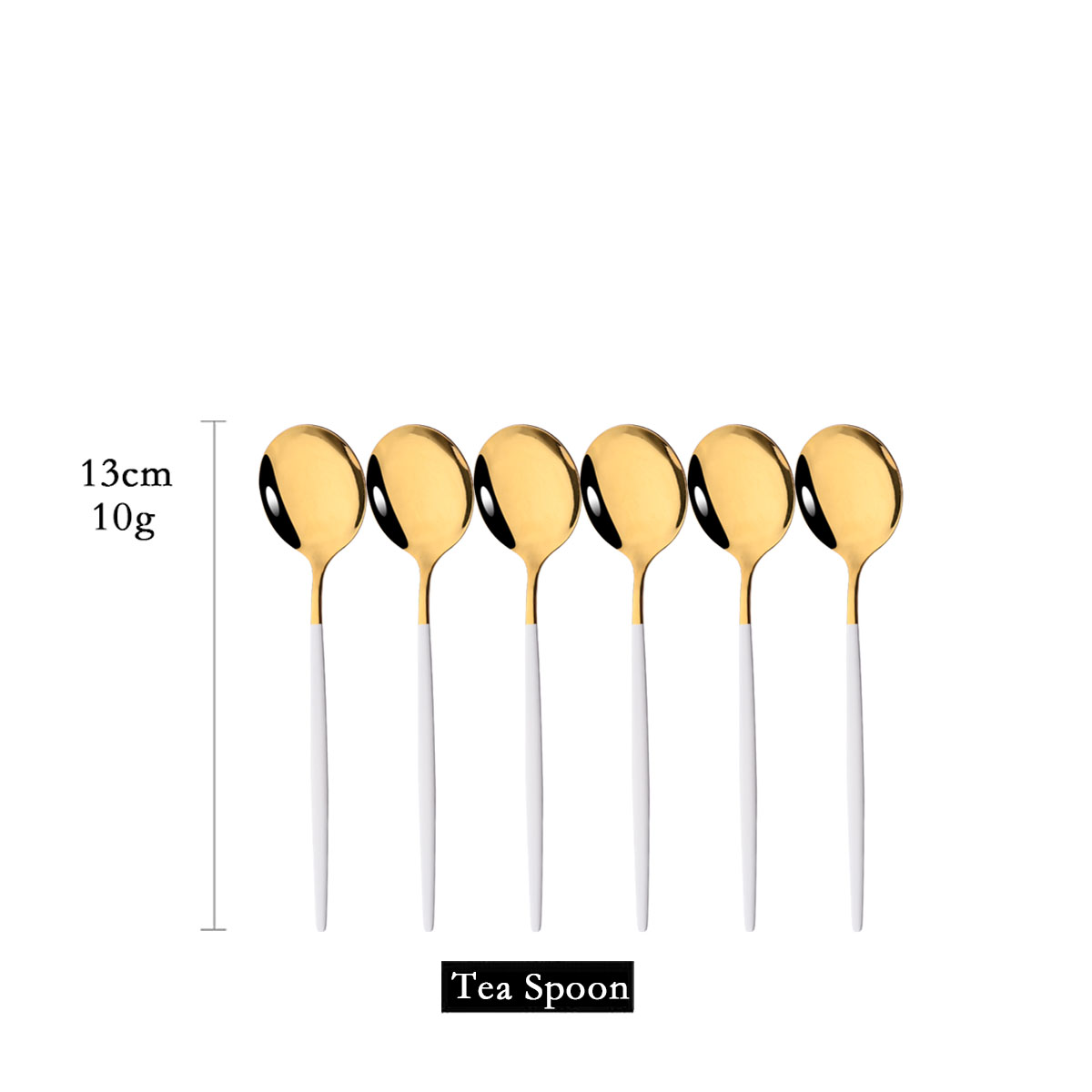 6 pçs espelho branco ouro colh - Kitchen Gadgets Gold avaliação e preço