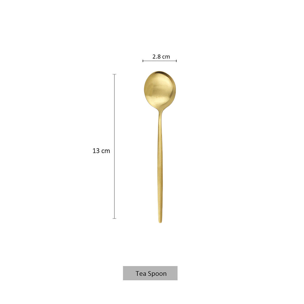 6 pçs pequeno matte colher chá - Kitchen Gadgets Gold avaliação e preço