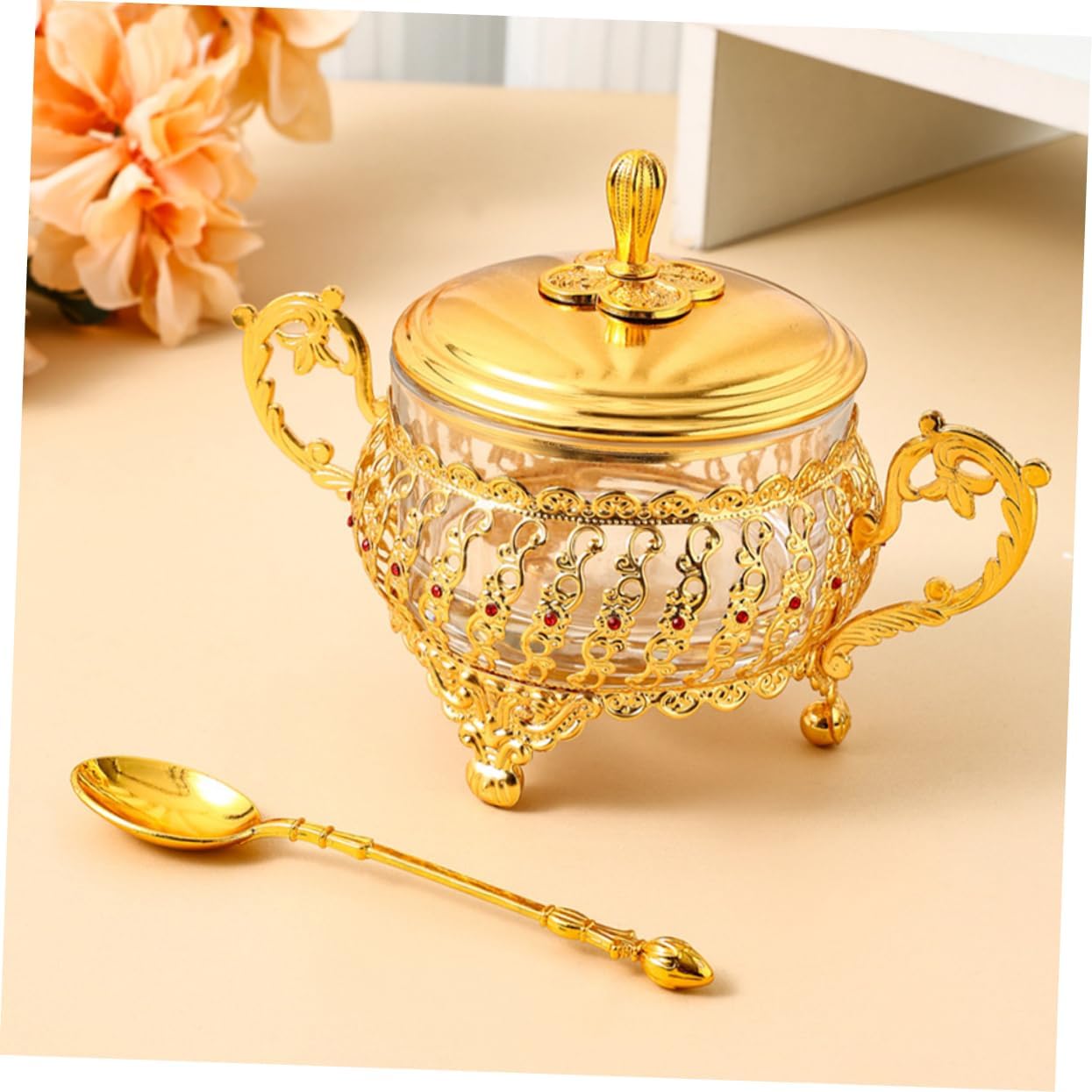 Açucareiro com tampa e colher, - Kitchen Gadgets Gold avaliação e preço